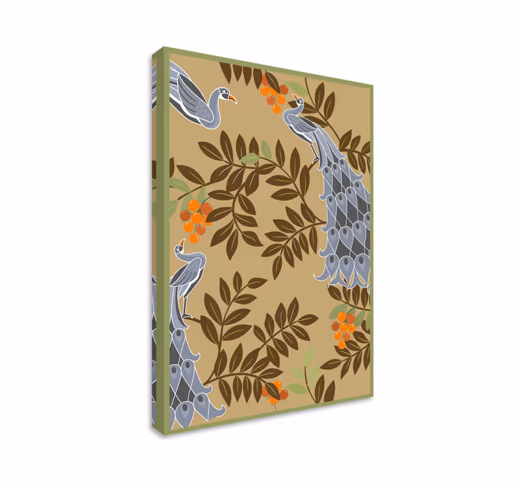 Tableau fleurs et plantes design d'oiseaux élégant - TenStickers