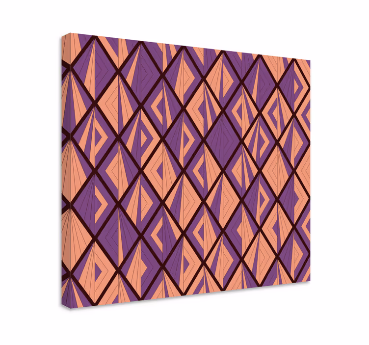 Tableau géométrique motif diamants - TenStickers