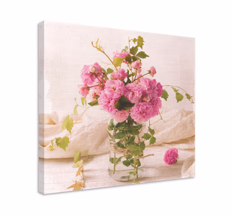 Tableau fleurs et plantes composition botanique rose - TenStickers