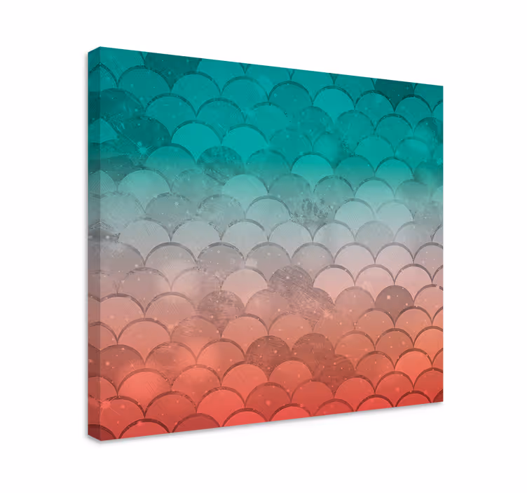 Tableau géométrique vagues à motifs courbés - TenStickers