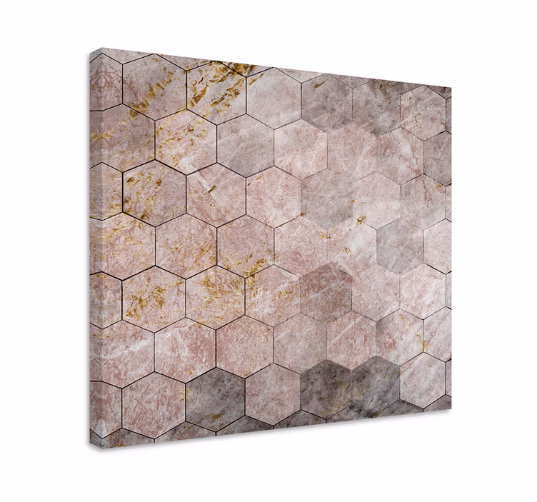 Tableau géométrique motif de texture hexagonale - TenStickers