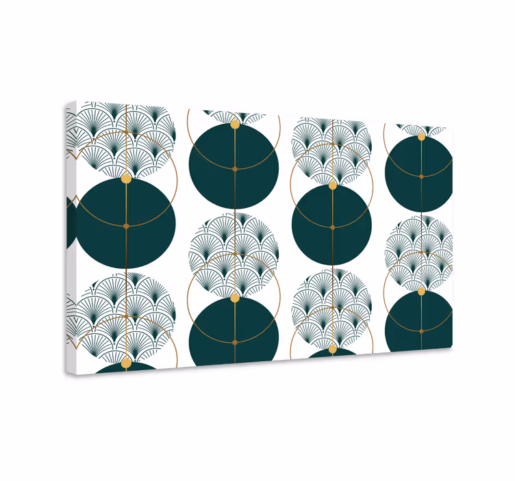 Tableau moderne motif de ventilateur géométrique - TenStickers