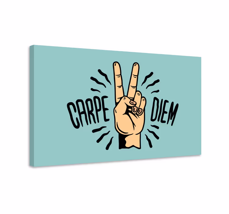 Tableau citation carpe diem geste de la main - TenStickers