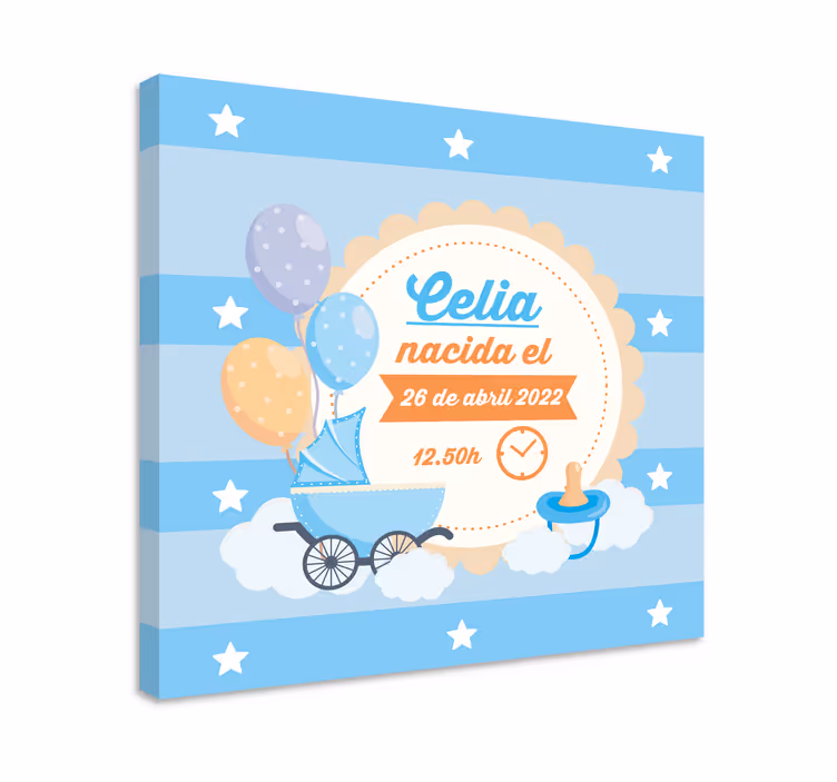 Tableau bébé annonce de naissance célébration - TenStickers
