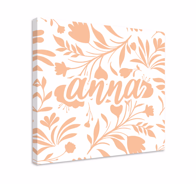 Tableau végétal sticker de feuilles vintage rose - TenStickers