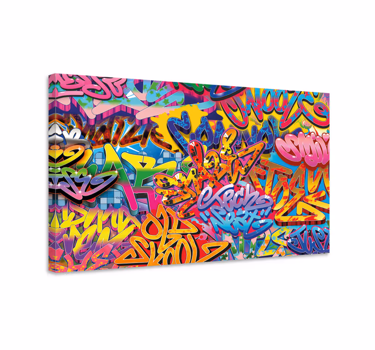 Tableau texte art de graffiti vibrant - TenStickers