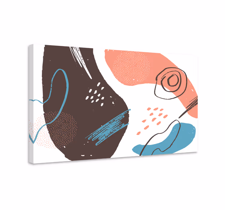 Tableau abstrait formes artistiques dynamiques - TenStickers