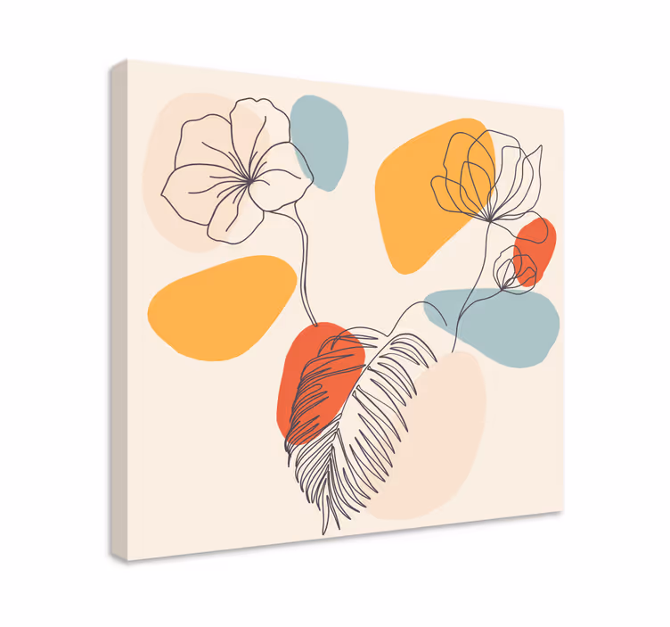 Tableau fleurs et plantes traînées florales superposées - TenStickers