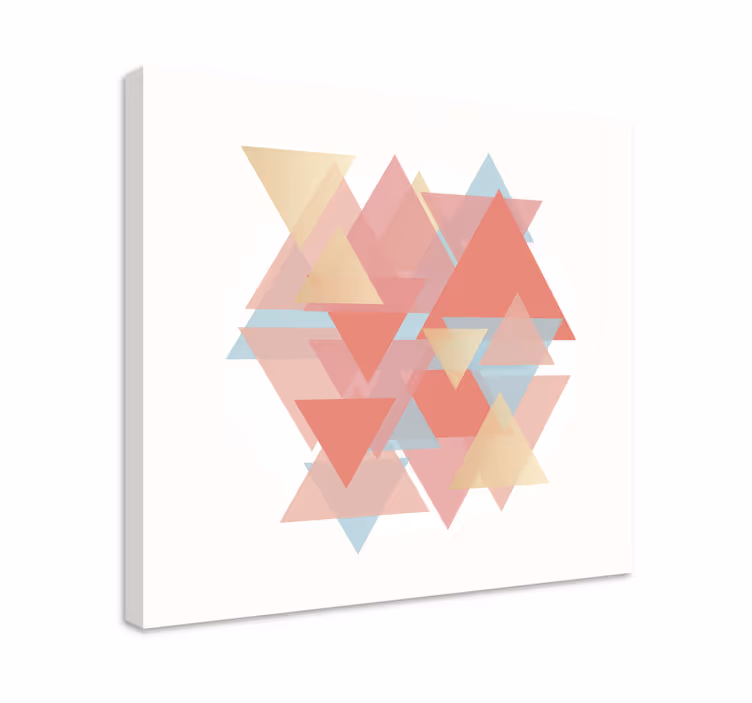 Tableau géométrique triangles superposés - TenStickers