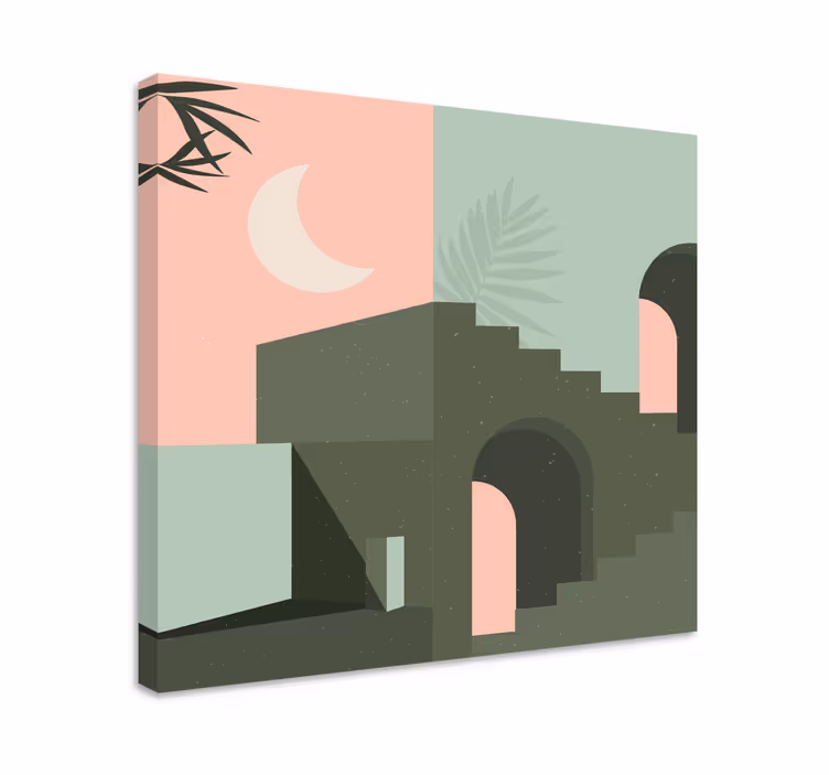 Tableau moderne abstraction architecturale - TenStickers