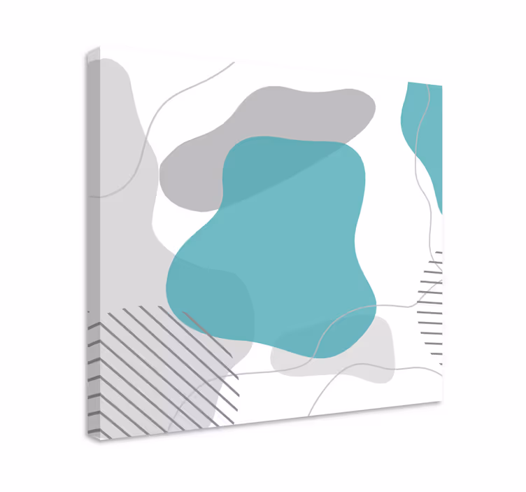 Tableau abstrait exploration des formes fluides - TenStickers