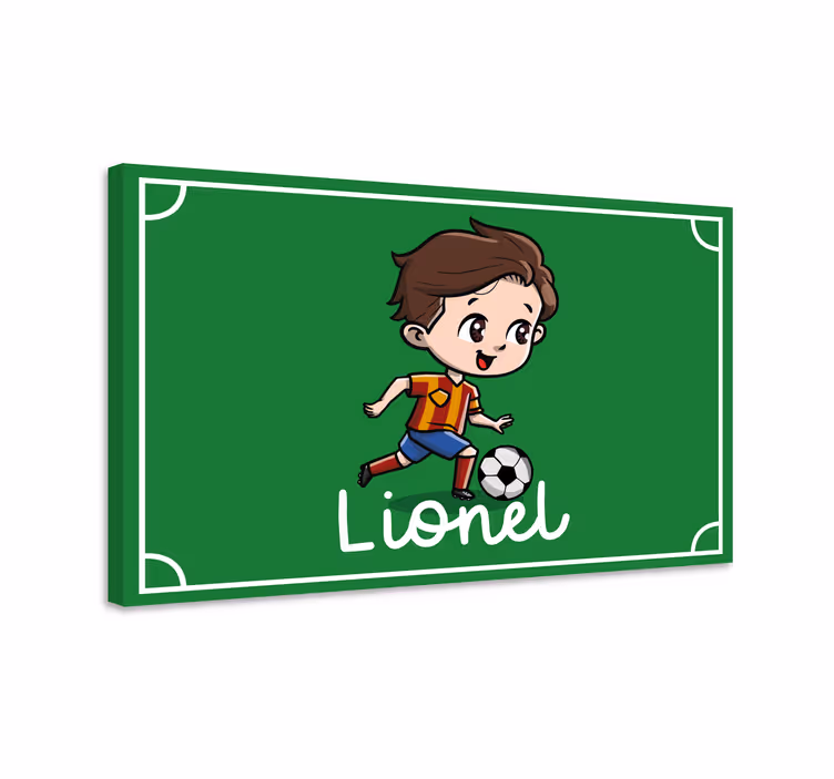 Tableau sports personnage de foot - TenStickers