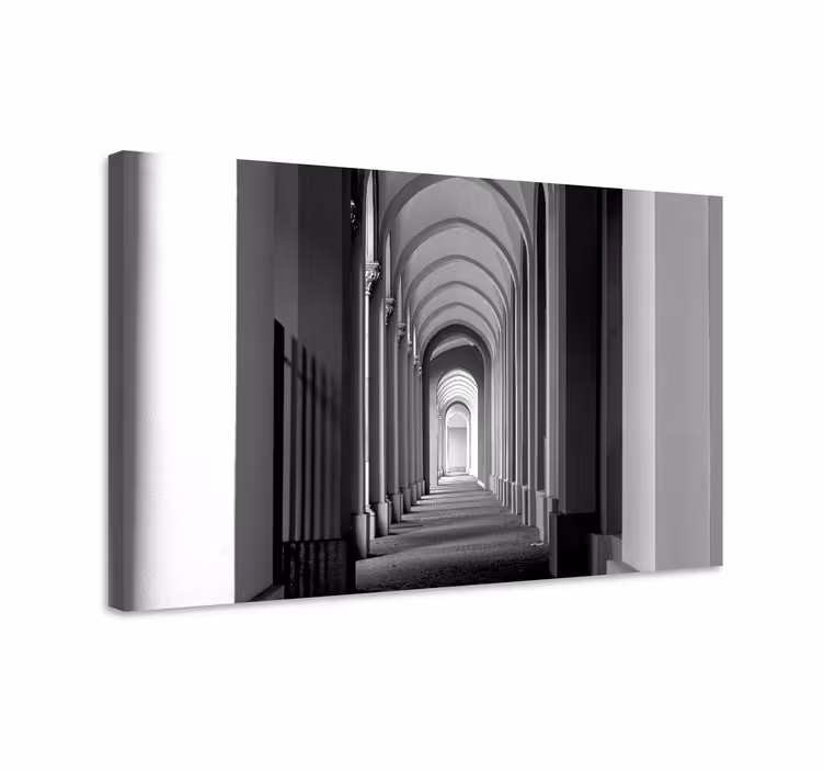 Tableau 3d perspective du couloir voûté - TenStickers