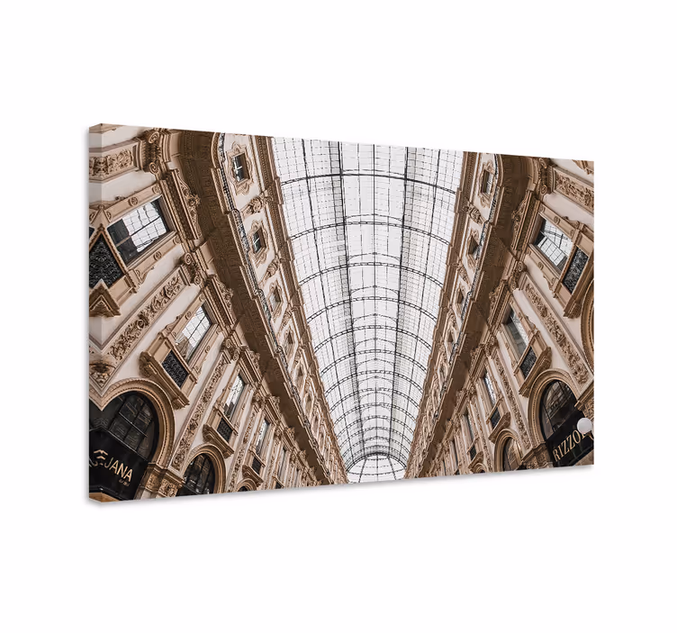 Tableau villes et pays perspective de la galerie de milan - TenStickers