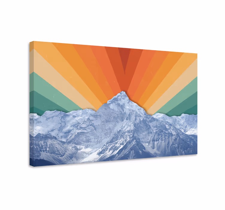 Tableau paysages lever de soleil majestueux en montagne - TenStickers