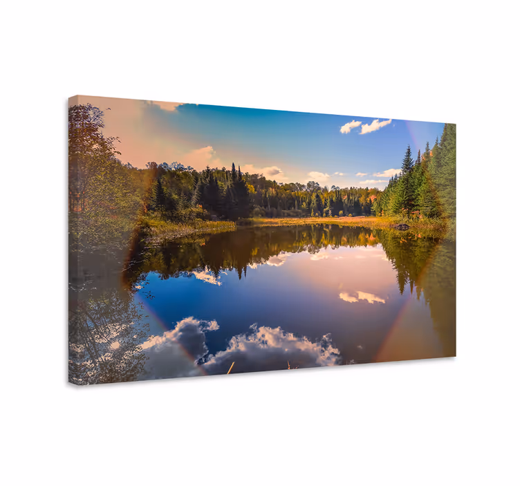 Tableau paysages reflet d'eau serein - TenStickers