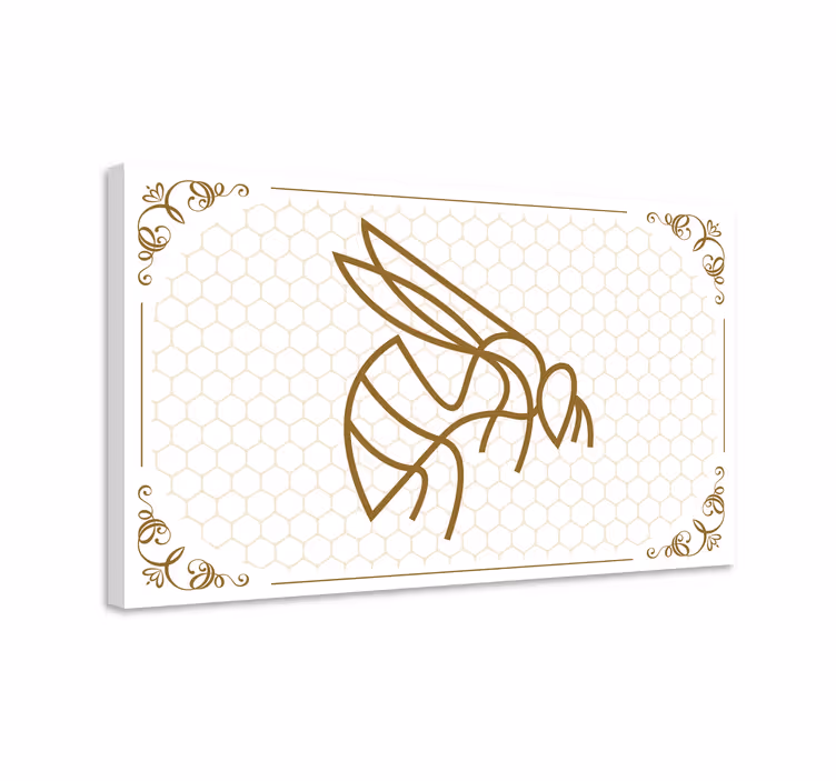 Tableau animaux abeille avec rayon de miel - TenStickers