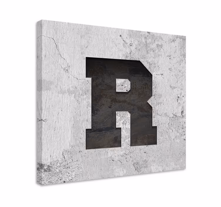 Tableau vintage Lettre personnalisée industriel - TenStickers