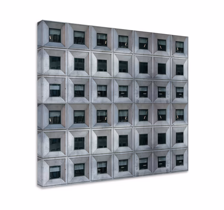 Tableau 3d Architecture brutaliste - TenStickers