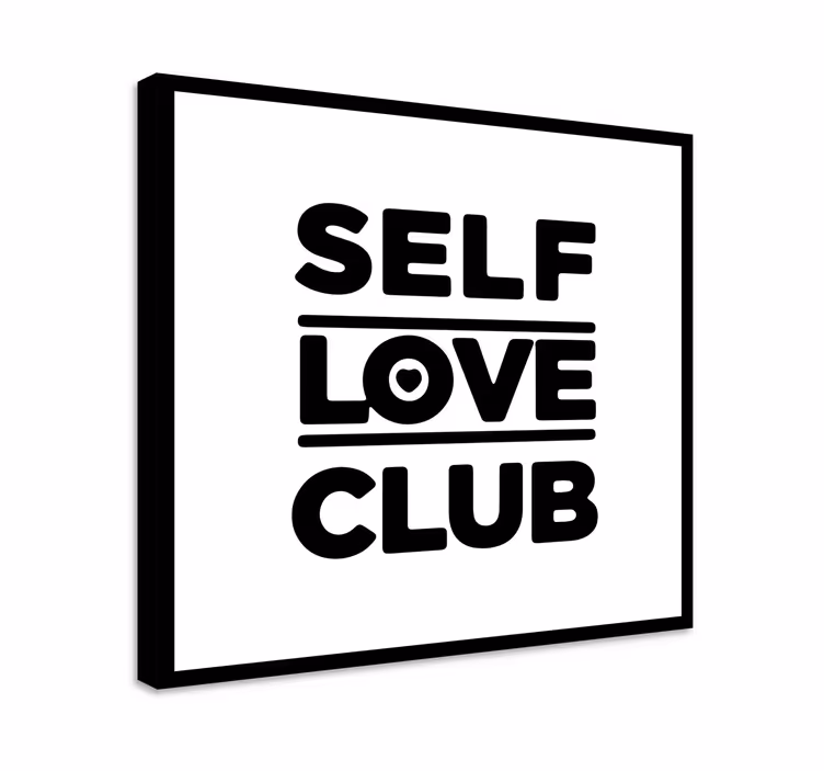 Tableau de motivation "self love club" - TenStickers