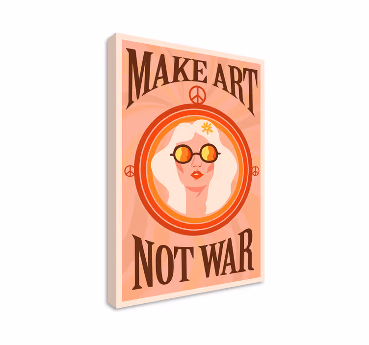 Tableau texte Faites de l'art pas la guerre - TenStickers