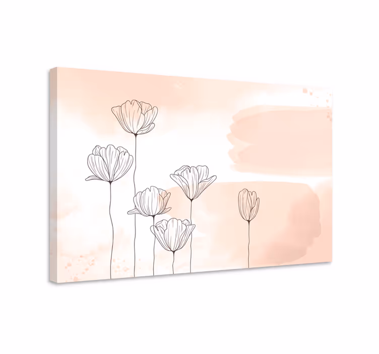 Tableau Fleurs art minimaliste - TenStickers