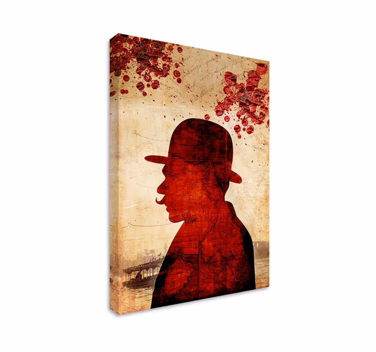 Tableau personnages Silhouette Hercule Poirot - TenStickers