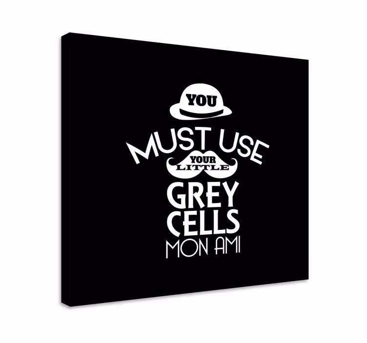 Tableau Citation Hercule Poirot - TenStickers