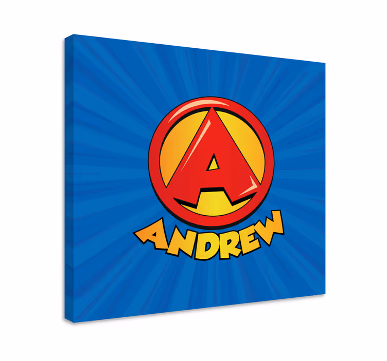 Tableau enfant Super lettre initiale - TenStickers