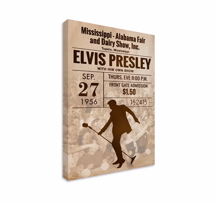 Tableau musique affiche concert rock vintage - TenStickers