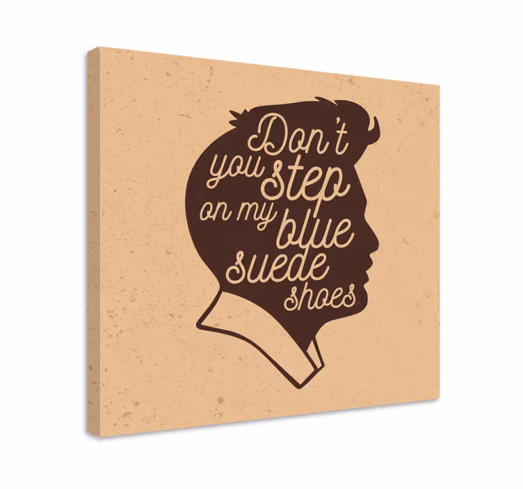 Tableau thème musique "Blue suede shoes" - TenStickers