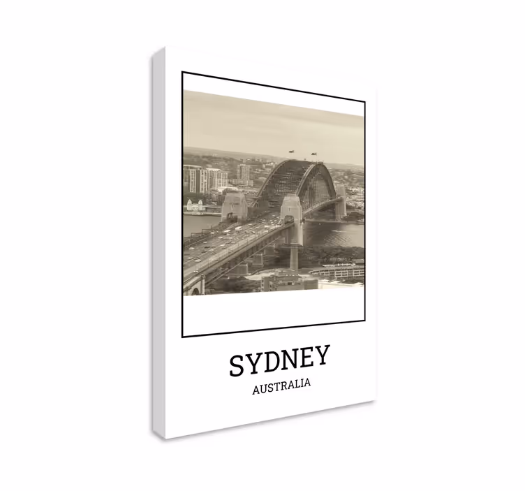 Tableau ville Sydney noir et blanc - TenStickers