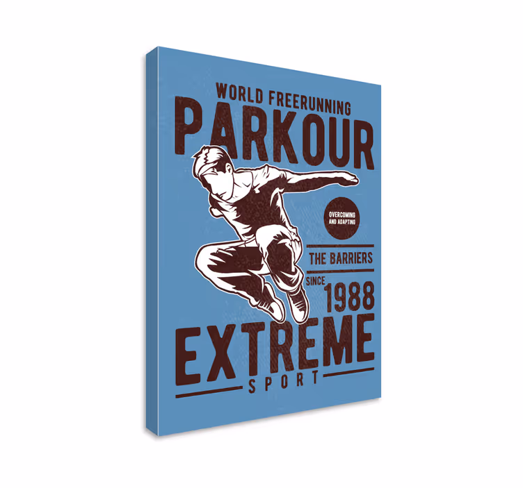 Tableau sports motif parkour style vintage - TenStickers