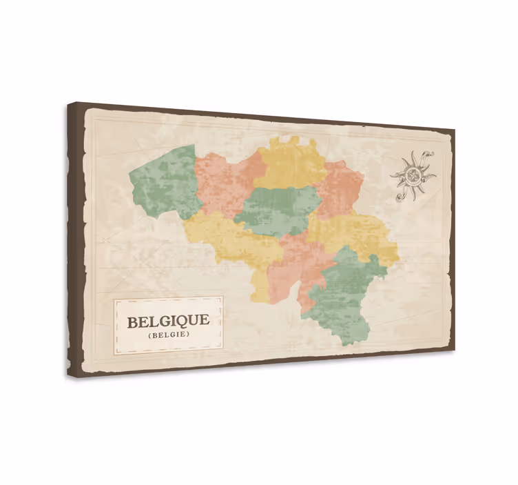 Tableau vintage carte antique - TenStickers
