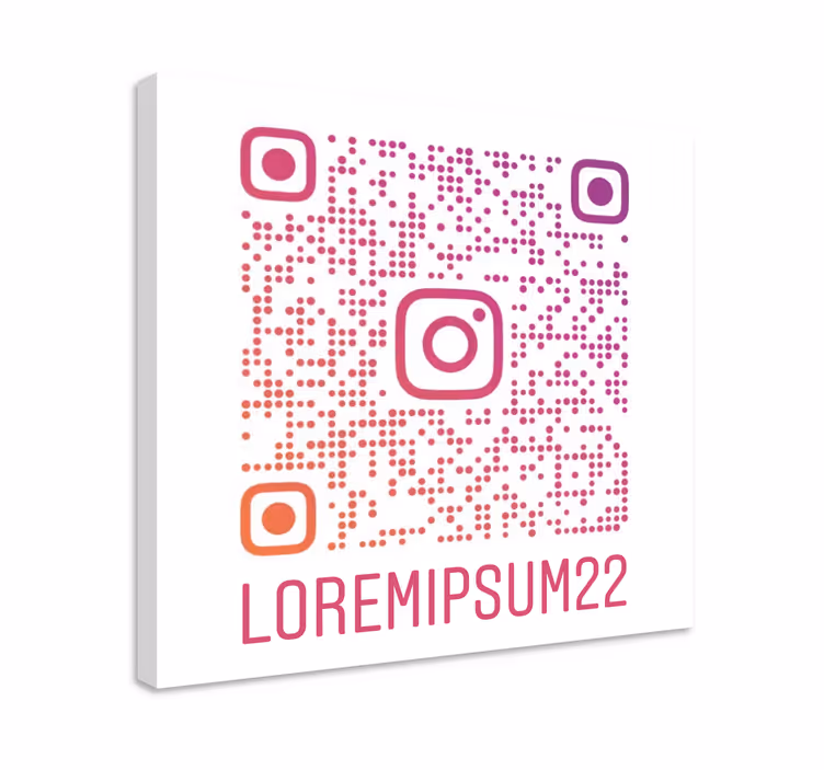 Tableau personnalisé code QR Instagram - TenStickers