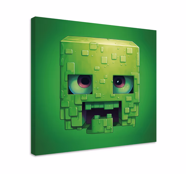 Cadre jeux vidéo personnage pixel effrayant - TenStickers