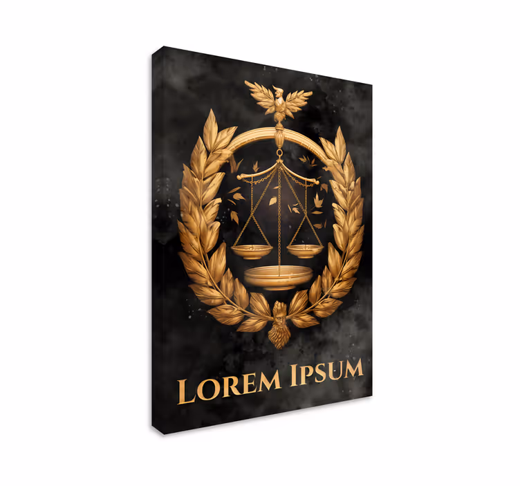 Tableau bureau symbole de la justice - TenStickers