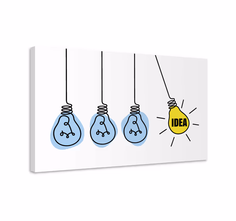 Tableau motivation idée avec ampoules - TenStickers