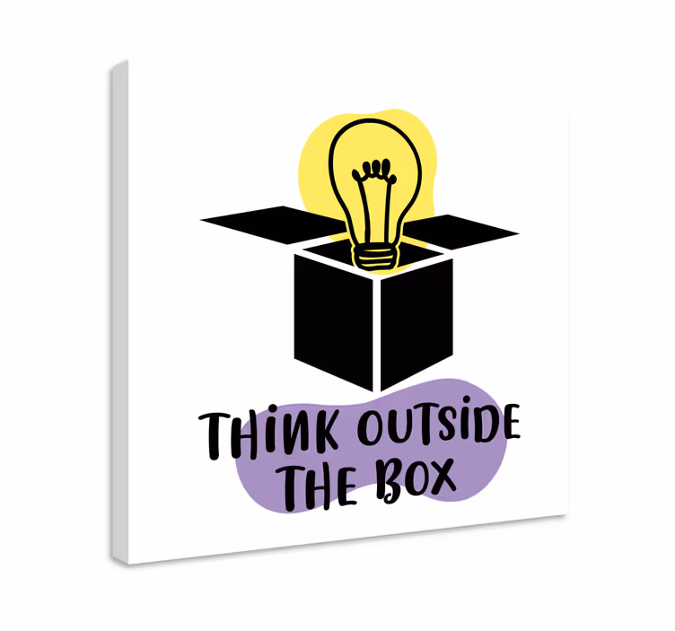 Tableau motivation "Think outside the box" - TenStickers