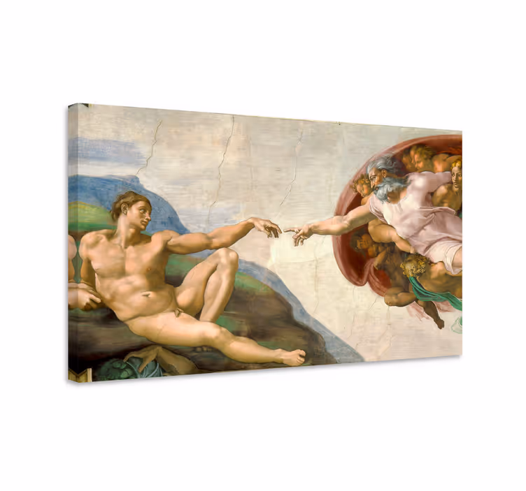 Tableau art La Création d'Adam  - TenStickers