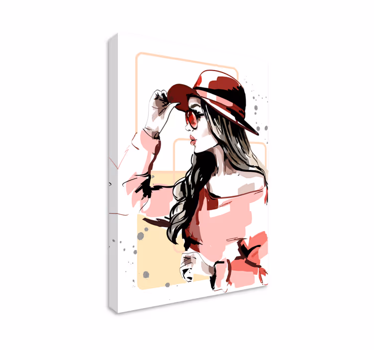 Tableau moderne illustration femme moderne - TenStickers