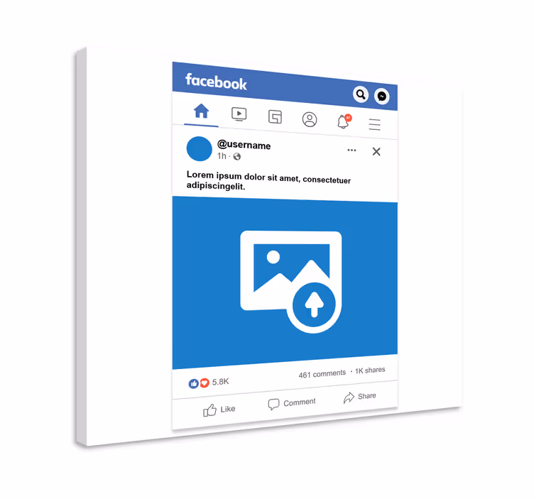 Tableau personnalisé page Facebook - TenStickers