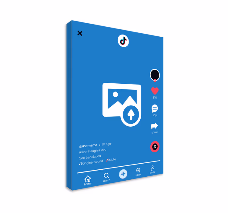 Tableau TikTok photo personnalisable - TenStickers
