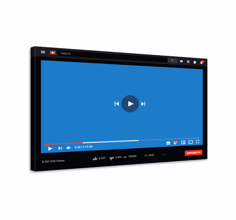 Tableau Youtube photo personnalisable - TenStickers