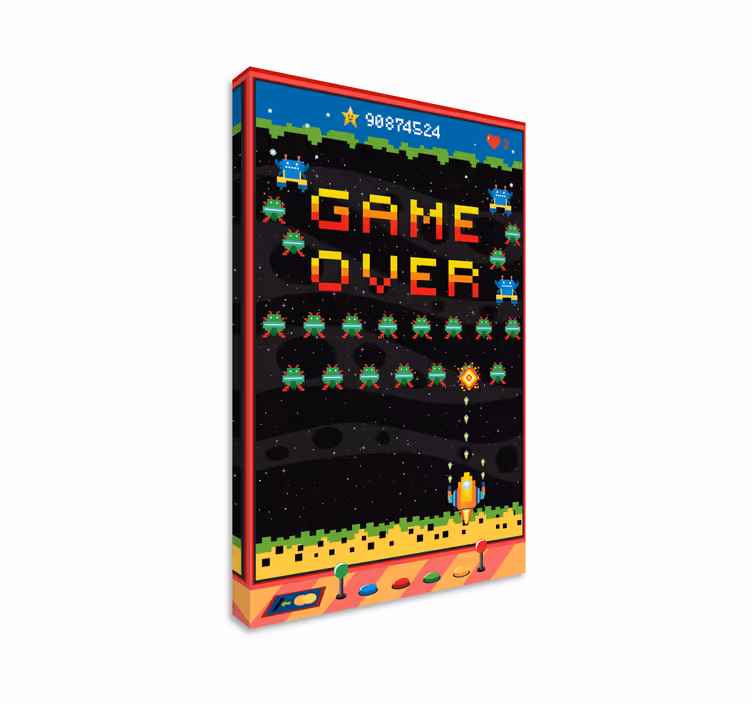 Tableau jeux vidéo écran d'arcade 8 bits - TenStickers