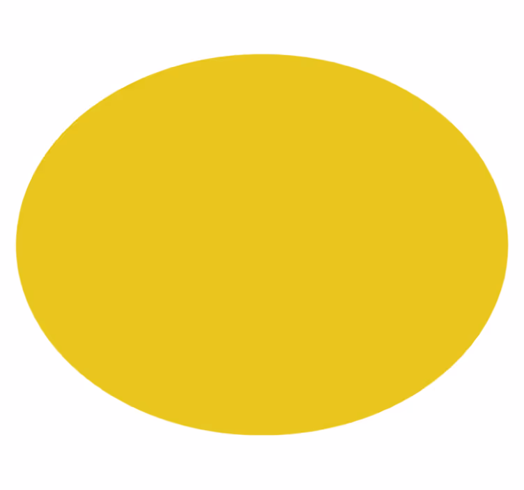 Tapis vinyle jaune conception ronde - TenStickers