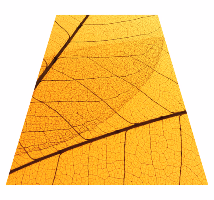 Tapis vinyle jaune motif botanique de feuille - TenStickers