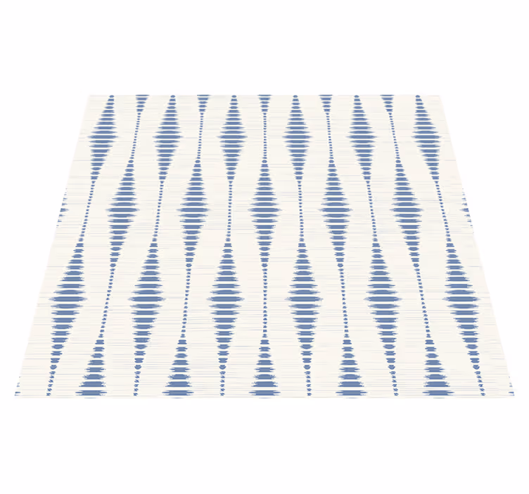 Tapis vinyle design moderne rabaul ikat bleu et beige - TenStickers