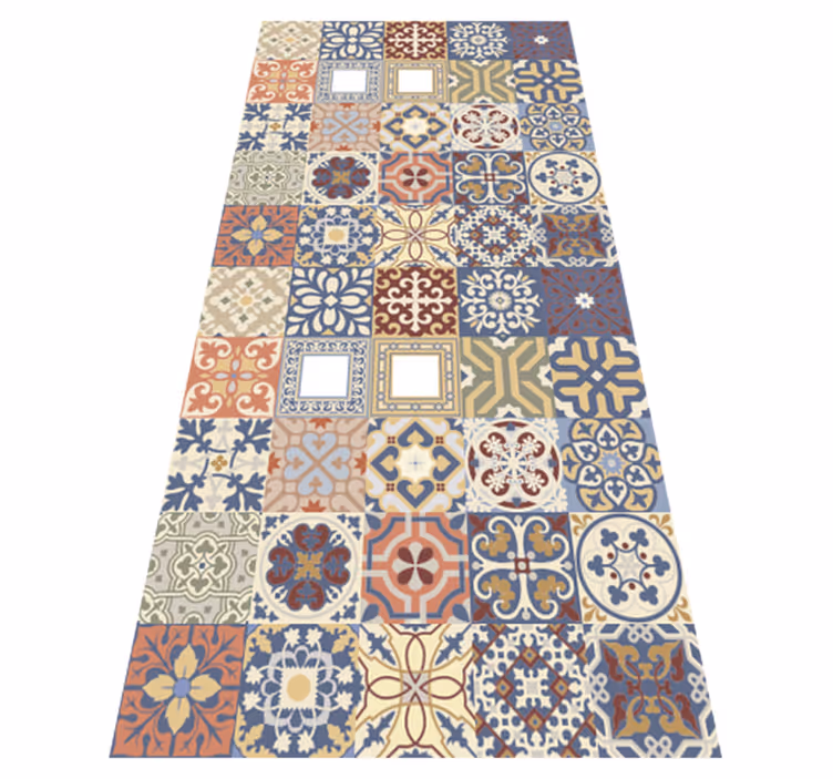 Tapis vinyle cuisine hydraulique multicolore - TenStickers