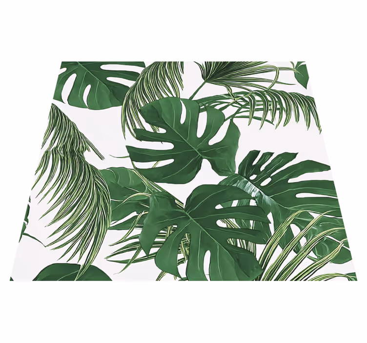 Tapis vinyle extérieur conception de feuilles tropicales - TenStickers
